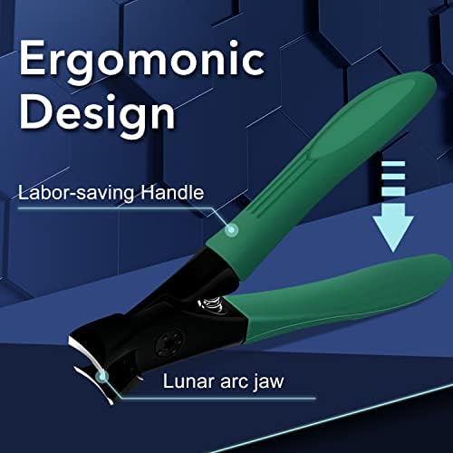 Green Lunar Arc Nail Clipper Set with Nail File for All Ages - Image 2