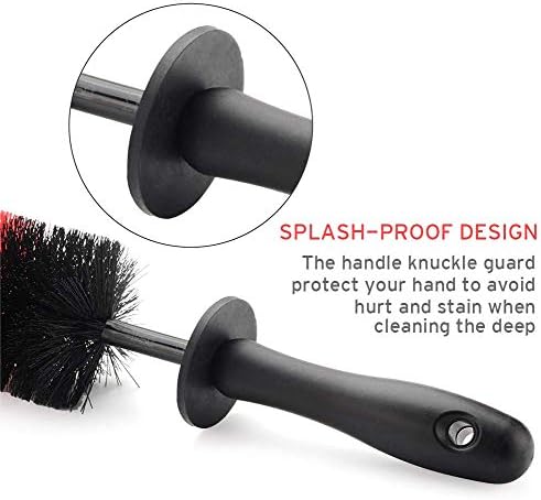 Long Handle Soft Bristle Wheel Rim Brush for Scratch-Free Car Washing and Detailing - Image 4