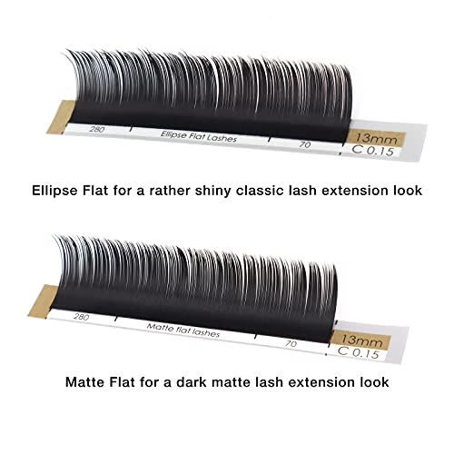 LASHVIEW 0.15mm C Curl Flat Mixed Length Eyelash Extensions for Natural Volume - Image 7