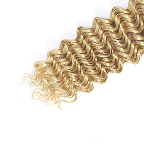 Ombre Bundles Highlight Human Hair Bundles P27/613 Honey Blonde Deep Wave Bundles Human Hair 22 24 26 Inch 8A Grade Unprocessed Brazilian Virgin Hair 300g Double Weft Weave Extensions for Black Women - Image 6