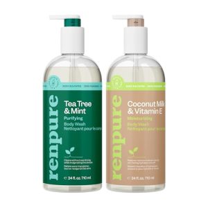 Renpure Tea Tree Mint Body Wash 24 Oz Refreshing Nourishing Formula