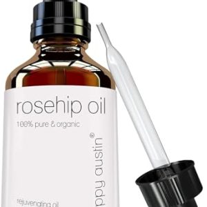 Poppy Austin Organic Rosehip Oil 2oz for Face and Skin