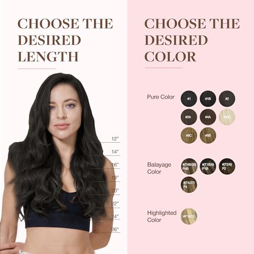 GOO GOO 20 Inch Clip In Hair Extensions 150g 9 Pieces Natural Black Remy Hair - Image 8
