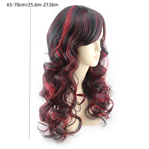 Lace Front Wigs Human Hair Pre Plucked Long Curly Female Long Hair Big Wavy Curly Hair Foreign Trade Border European and American Star Wig Wigs for Women Lace Front Red Wig - Image 4