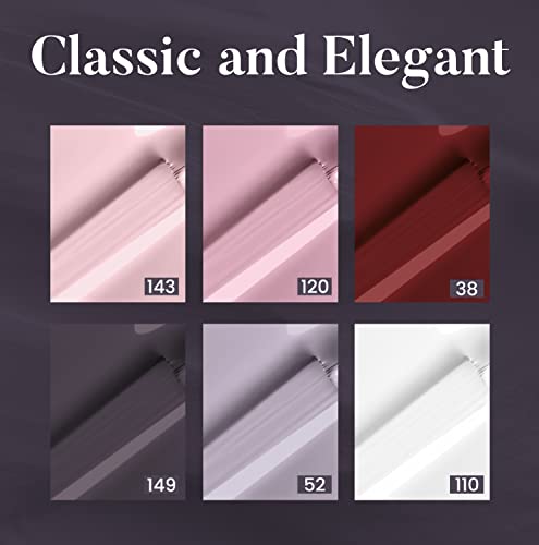 Candy Lover Gel Nail Polish Set, Classic Elegant Red Grey White Pastel Color Gel Polish, UV Nail Polish Gel Nail Art Kit - Image 2