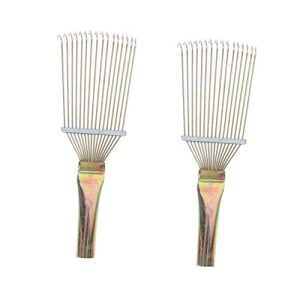 2pcs Horsehair Wool Comb Pet Hair Brush Pet Hair Vacuum Brush Cattle Tail Brush Horse Grooming Horse Grooming Tools Cattle Hair Rake Horsehair Brush Puppy Steel Cosmetic