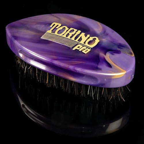 Torino Pro Curve Wave brush #234 - Curved Shower brush Hard bristles - Hard wave brush for dry brushing and wash and styles- Reinforced 360 wave brush great for wolfing - Image 5