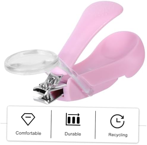 ERINGOGO 1pc Baby Nail Clippers Nail Kit Baby Nail Cutter Zoom Nail Clippers Magnifing Nail Trimmer Newborn Nail Trimmer Baby Nail Scissors Pink Infant Magnifier Abs Nail Piece - Image 7