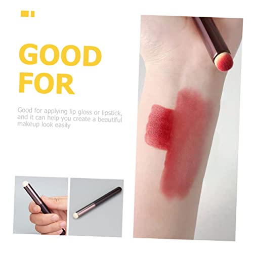 3 Piece Wooden Handle Makeup Brush Set Concealer Lip Eyeliner Short Hair Travel Wand - Image 5