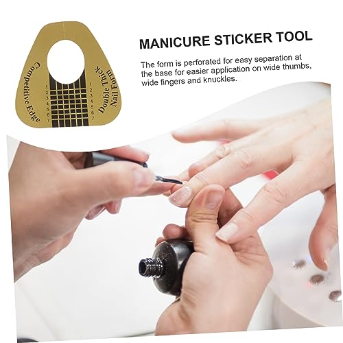 300 Pcs Double Thick Form Stickers for Nails Nail Art Sticker Form Guide Stickers Nail Tool Nail Gel Horseshoe Nail Form Nail Tip Form Builder Extensions Extend Manicure - Image 3
