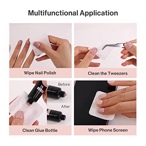 MelodySusie Gel Top Coat - 15ml No Wipe Top Coat with Lint Free Nail Wipes, 1050 PCS Absorbable Nail Polish Remover Pads - Image 8