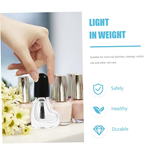 Balacoo 12pcs Nail Polish Bottle Nail Gels Nail Vials Containers Lip Balm Tube Lip Gloss Bottle Empty Nail Container Brush Cap Bottle Transparent Nail Bottle Chic Glass Bottle Top Coat - Image 2