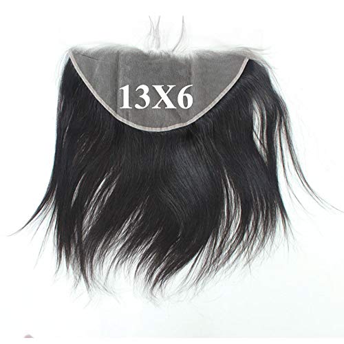 13X6 100 Real Soft Brazilian Hair Pre Plucked Full Lace Frontals Straight Human Hair Pieces 18 Inch Ear To Ear Transparent Lace Frontal Closure With Natural Hairline - Image 3
