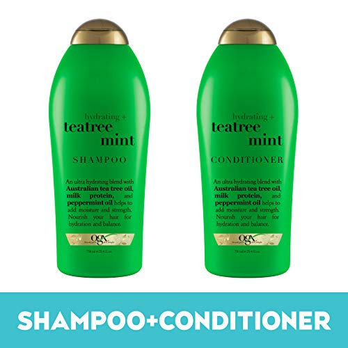 OGX Hydrating + Tea Tree Mint Shampoo & Conditioner, 25.4 Ounce (Set of 2) - Image 3