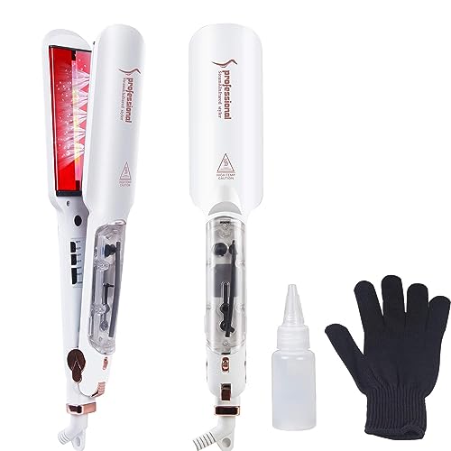 DORISILK White 2-in-1 Professional Steam Hair Straightener and Curler for All Hair Types - Image 7