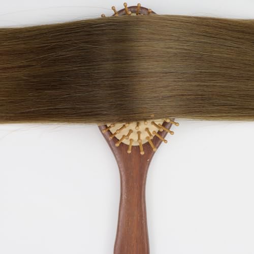 Full Shine One Piece Clip in Hair 16Inch Straight Fish Line Hair Extensions 4 Medium Brown No Glue No Weaving Invisible Wire Fish Line Hair Extensions 80g - Image 8