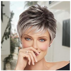 Human Hair Wig Silver