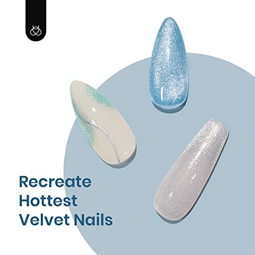 Beetles 20 Colors Gel Art Kit with 3Pcs Base Gel Glossy Top Coat and Nail Glue 7Pcs Mirror Effect Metal&6 Colors Holographic Glitter Cat Eye Gel Polish Kit with Magnet Romantic - Image 9