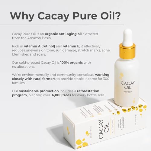 Cacay Pure Anti-Aging Oil: Natural Retinol for Skin Care & Hair | Lip, Cuticle & Body Vitamin E Oil | Organic Facial Serum | Nail Growth, Scar & Stretch Mark (1 Fl Oz) - Image 8