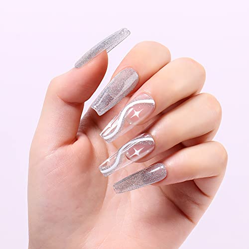 AIMEILI Reflective Gel Nail Polish Soak Off Reflective Glitter Gel Polish Holographic Diamond Glitter Nail Polish Kit Set of 12pcs X 8ml - Kit Set 7 - Image 4
