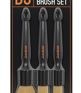 Suds Lab HD Intensive Brush Kit 3 Pack- Premium Boar’s Hair Brushes - Scratch Free Design - Fine Detailing Brushes for Personal and Professional Use