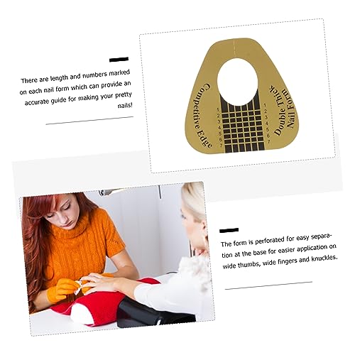 100pcs Forms for Nail Art Double Thick Form Nail Tools Form Guide Stickers Diy Nail Extension Self-adhesive Nail Form Shaper Modelling Nail Form Guide Sticker Manicure Horseshoe - Image 8