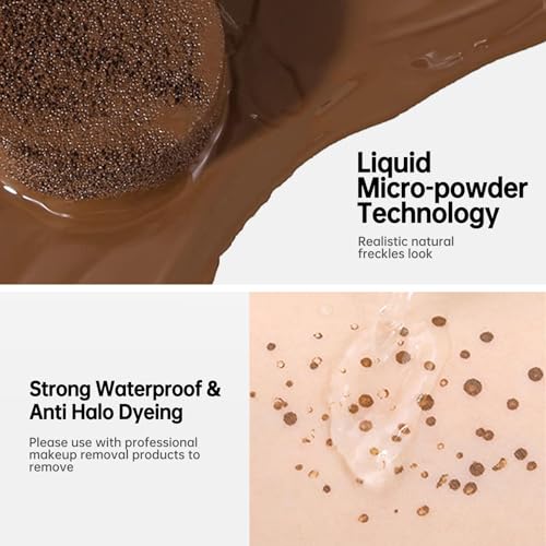 Freckle Cushion Natural Like Freckle Makeup Fake Freckles Pen Waterproof Long Lasting Quick Dry, Get Sun-kissed Stars Makeup Freckle in One Press, Fresh Brown, 15g - Image 7
