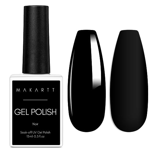Makartt Solid Nail Gel Glue for Soft Gel Nail Tips Clear Acrylic Nail Tips Solid Gel Nail Glue Bundle Gel Nail Polish, 1 Pcs 15ml Black Gel Nail Polish for UV LED Light Noir Gel Polish - Image 6