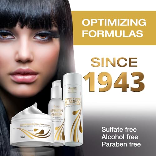 Vitamins Keratin Hair Care Kit 3 Piece Set for Thick Coarse Hair 12 oz - Image 2