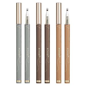 3pcs Double Tip Lower Eyelash Pencil, 0.01mm Liquid Lower Lash Eyeliner Waterproof, Quick Drying Long Lasting Sweat Proof Bottom Lashes Eyeliner, Black Brown Liquid Liner for Beginner Makeup Artist