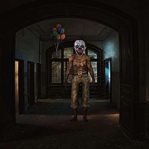Scary Clown Mask, Creepy Evil Clown Latex Face Masks for Adults Halloween Cosplay Party Props - Image 7