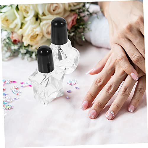 Balacoo 12pcs Nail Polish Bottle Nail Gels Nail Vials Containers Lip Balm Tube Lip Gloss Bottle Empty Nail Container Brush Cap Bottle Transparent Nail Bottle Chic Glass Bottle Top Coat - Image 8