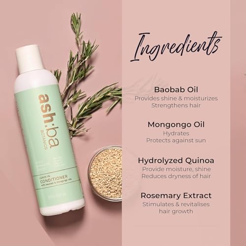 Leave-in Conditioner for Curly, Wavy and Coily Hair | Leave-in Cream For Men & Women | Baobab Oil, Mongongo Oil, Quinoa & Rosemary | 237ml - Image 4