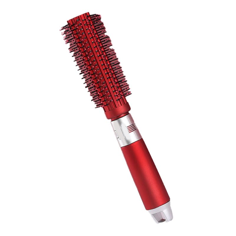Round Boar Bristle Brush for Superior Texture, Shine, and Fast Drying, Medium Size, Red - Image 2