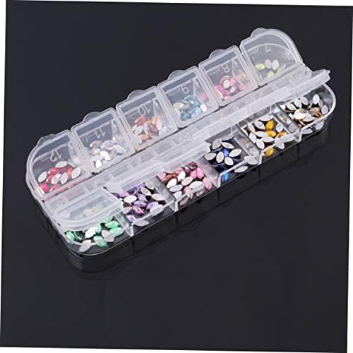 Mipcase 12 Nail Art Crystal Nail Asssories Nail Rhinestones for Acrylic Nails Craft Rhinestones Kit De Manicura Nail Gems Decorations Nail Accessories Shiny Nail Art Decor Horse Eye Set - Image 4