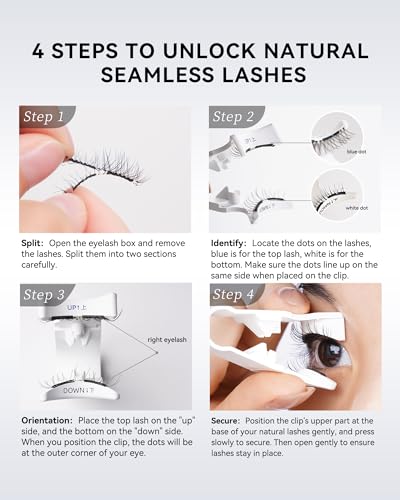 Frost Black Magnetic Eyelashes Kit Reusable Waterproof Cruelty-free Easy Application - Image 6