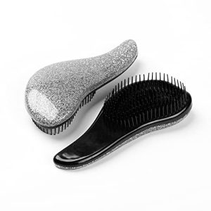Hair Brush 2 Pieces Detangler Hair Brushes Easy to Hold Detangling Brushes Eliminates Knots for Wet and Dry Hair Women Girls