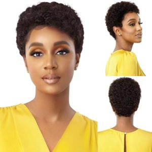 10-Inch Brazilian Virgin Human Hair Pixie Cut Wig for Women, Natural Curly Style, Ready for Daily Wear