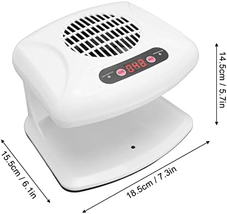 Nail Air Dryer, Powerful Rotate Motor Automatic Sensor White Nail Fan Dryer Warm Wind for Salon(#2) - Image 6