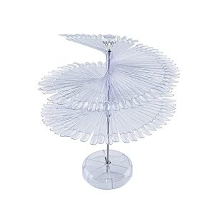 120 Colors Nail Tips Display Stand, DIY Nail Art Showing Shelf with Number Posted, Gel Nail Color Card Spiral Fan-shaped Nail Art Polish Practice Display Tips (Transparent,Oval)