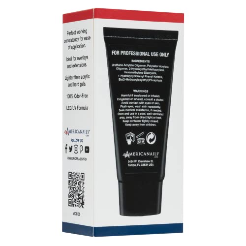 Americanails DuraFlex Gel Paste - Polygel Nail Paste for Nail Overlay and Nail Extension, Odor Free Poly Gel Nail Paste - Nail Strengthener for Durable and Lightweight Nails - 2oz Tube - Clear - Image 3