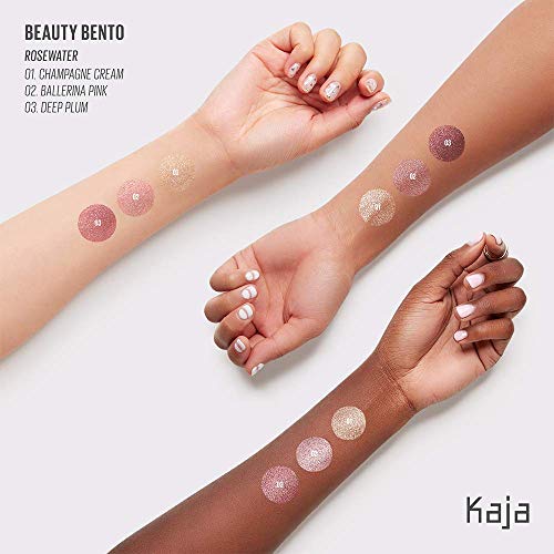 Kaja Wink Dazzle 02 Champagne Sequin + Beauty Bento Collection - Bouncy Eyeshadow Trio 01 Rosewater, 0.03 Oz Bundle - Image 7