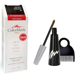 PRO Liquid Gray Root Touch Up Wand Applicator, Real Hair Color - Dark Brown