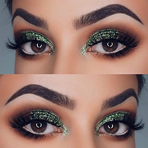 LA Splash Cosmetics Metallic Luster Sparkling Loose Glitter Green Eyeshadow Single Powder for Lips/Hair/Nail/Body - Crystallized Glitter (Appletini) - Image 2