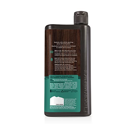 Every Man Jack Nourishing Sea Minerals + Citron Mens Body Wash for All Skin Types - Naturally Derived Ingredients - Cleanse and Hydrate Skin with Coconut and Glycerin - 24oz 2 Bottles - Image 9