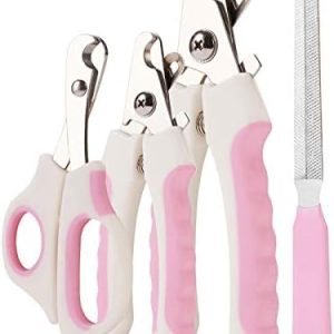 Professional Dog Nail Clippers and Trimmer Set, Safety Guard Included, Medium Size