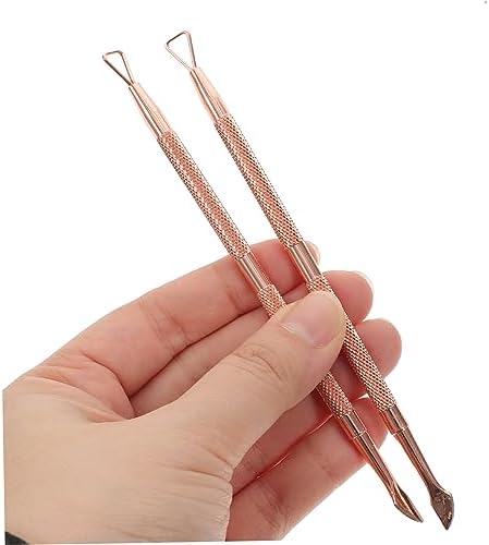 Mipcase 4 Pcs Metal Clippers Polish Manicure Tools Nail Clippers Remover Nail Supplies Nail Polish Bulk Mirror Stainless Steel electroplated Rose Gold Oil Glue Dual Purpose Remover - Image 5