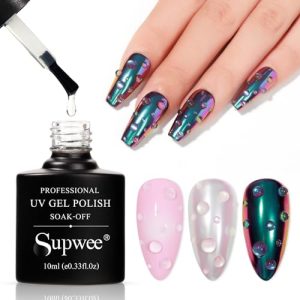 Clear 3D Nail Gel Sculpting Gel for Nail Art Water Droplet Gel Nail Polish for Nail Rhinestone Nail Craving Gel Paint for Home Manicure DIY Soak Off UV Gel Drawing Molding Nail Art Glue