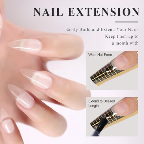 Builder Gel for Nails, Rouge Red 6 in 1 Builder Nail Gel,Strengthener Extension Gel,Shaping Nail,Attach False Nail Tips,Builder Gel in a Bottle 15ml. - Image 5