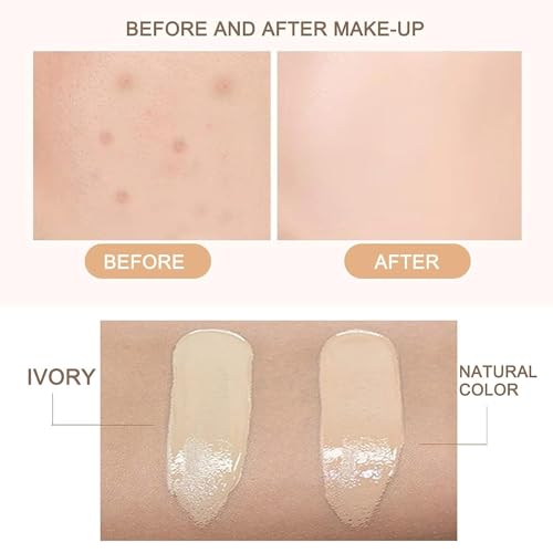 NOISSUE Perebella Cc Cream Skin Tone Adjusting CC Cream SPF 50, Cosmetics CC Cream, Colour Correcting Self Adjusting Soft Moisturizing Skin Tone Gel Invisible Pore Light Oil-Free (Natural-2pcs) - Image 4